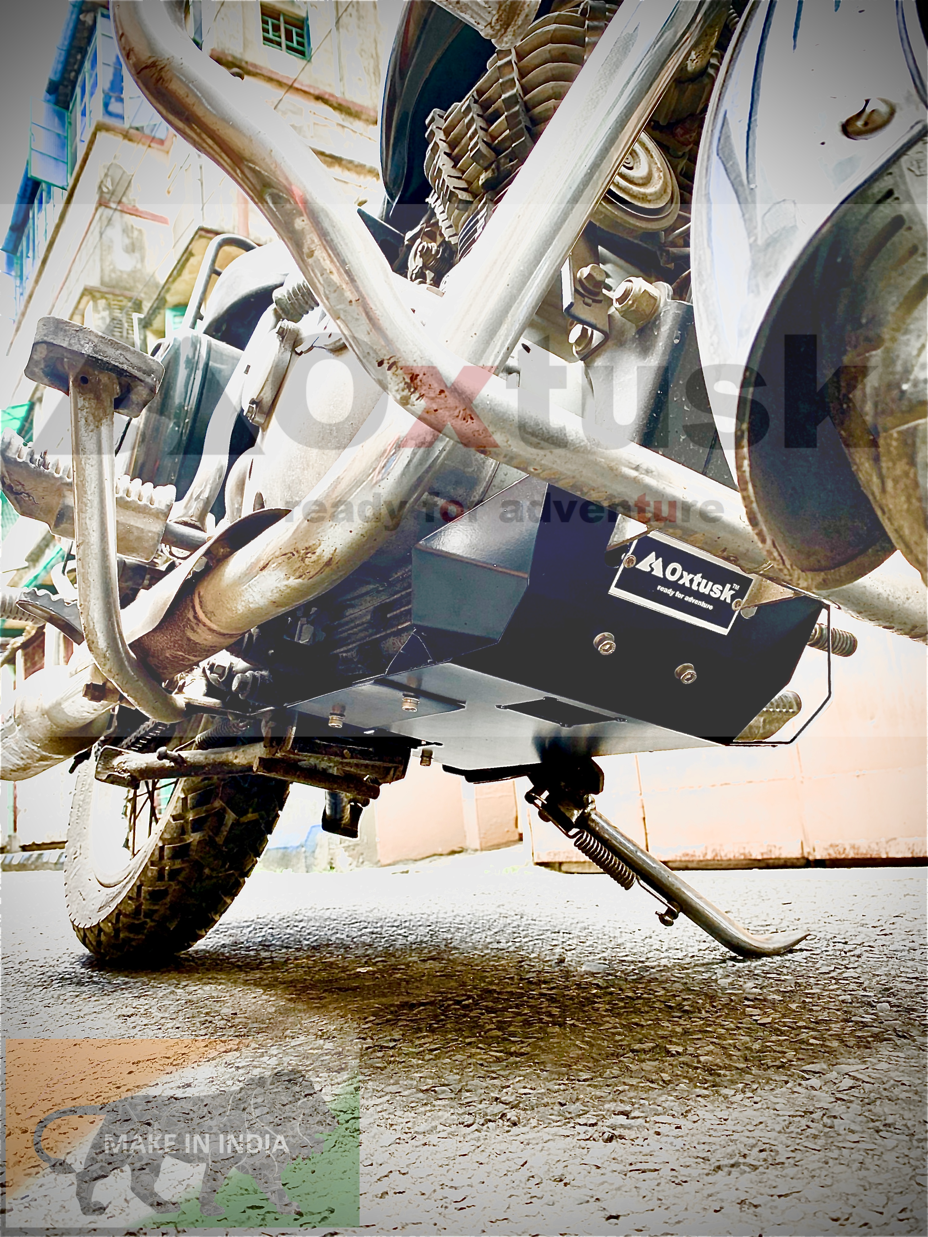 Oxtusk Engine guard, Bash Plate all Royal enfield 350 & 500cc - Image 3